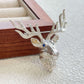 Unique branching antlers majestic stag brooch for women — artisan styling detail