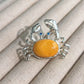 2-in-1 raised-claw crab silver brooch and pendant styled on fabric