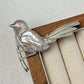 Unique gemstone jewelry — handmade baroque pearl songbird silver brooch