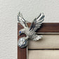 Handmade brooch for women — baroque saltwater pearl perched eagle silver brooch styling photo