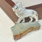 Artisan silver majestic lion brooch — handmade jewelry product image