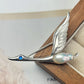 2-in-1 migrating wild goose silver brooch and pendant styled on fabric