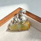 2-in-1 gathering squirrel silver brooch and pendant styled on fabric