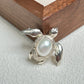 Artisan silver swimming sea turtle brooch — handmade jewelry product image