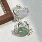 2-in-1 spread-claw crab brooch and necklace pendant in S925 sterling silver