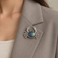 Labradorite Crab Brooch Pendant in Sterling Silver
