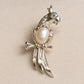 Freshwater Pearl Parrot Brooch Pendant in Sterling Silver