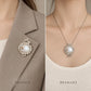 Sunflower Brooch Pendant with Baroque Pearl