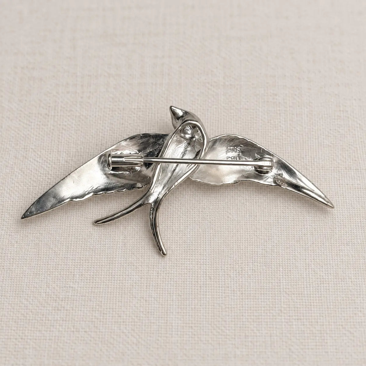 Flying Swallow Brooch Pendant in S925 Sterling Silver