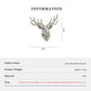 Product information chart: S925 branching antlers majestic stag brooch — size, weight, materials