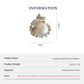 Product information chart: S925 baroque pearl radiant sunflower brooch — size, weight, materials