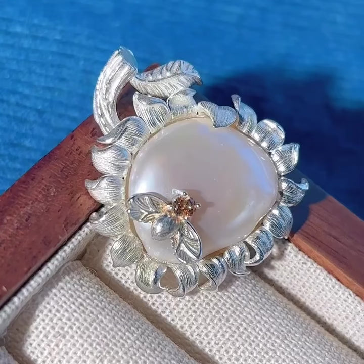 Product video: handmade silver radiant sunflower brooch and convertible pendant