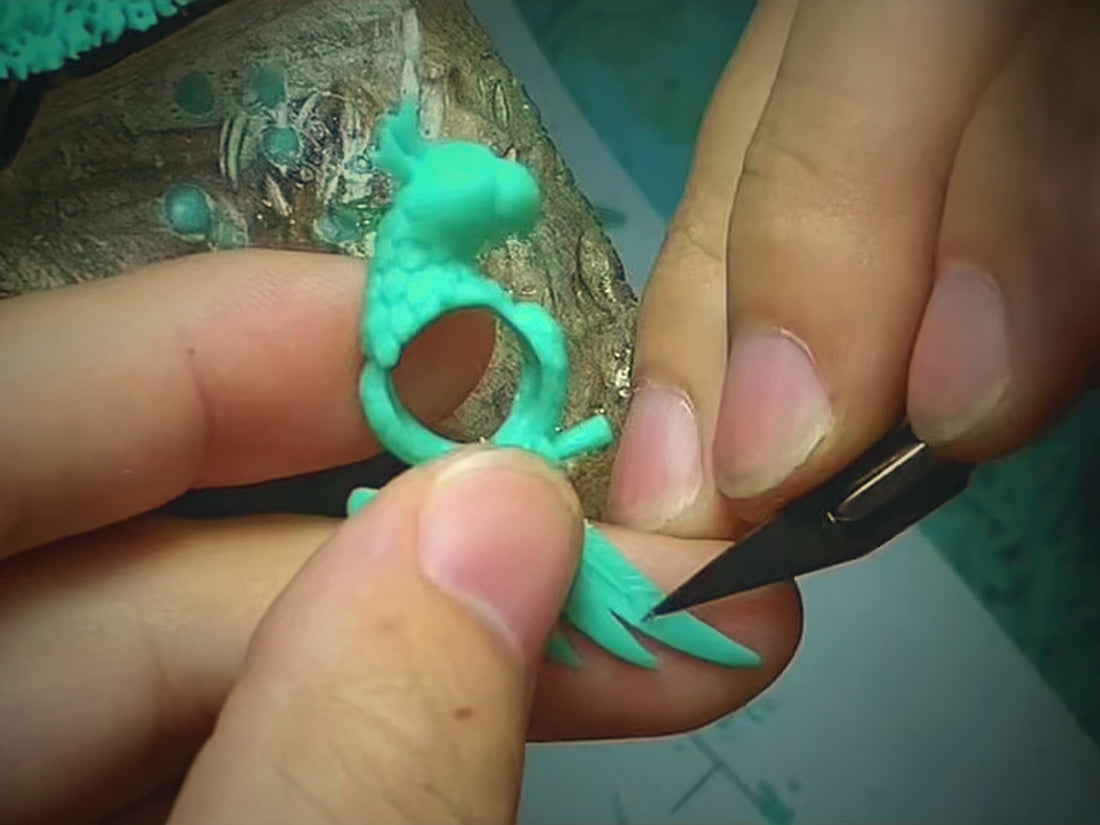 Artisan workbench video showing how raw gemstones guide handmade silver jewelry design