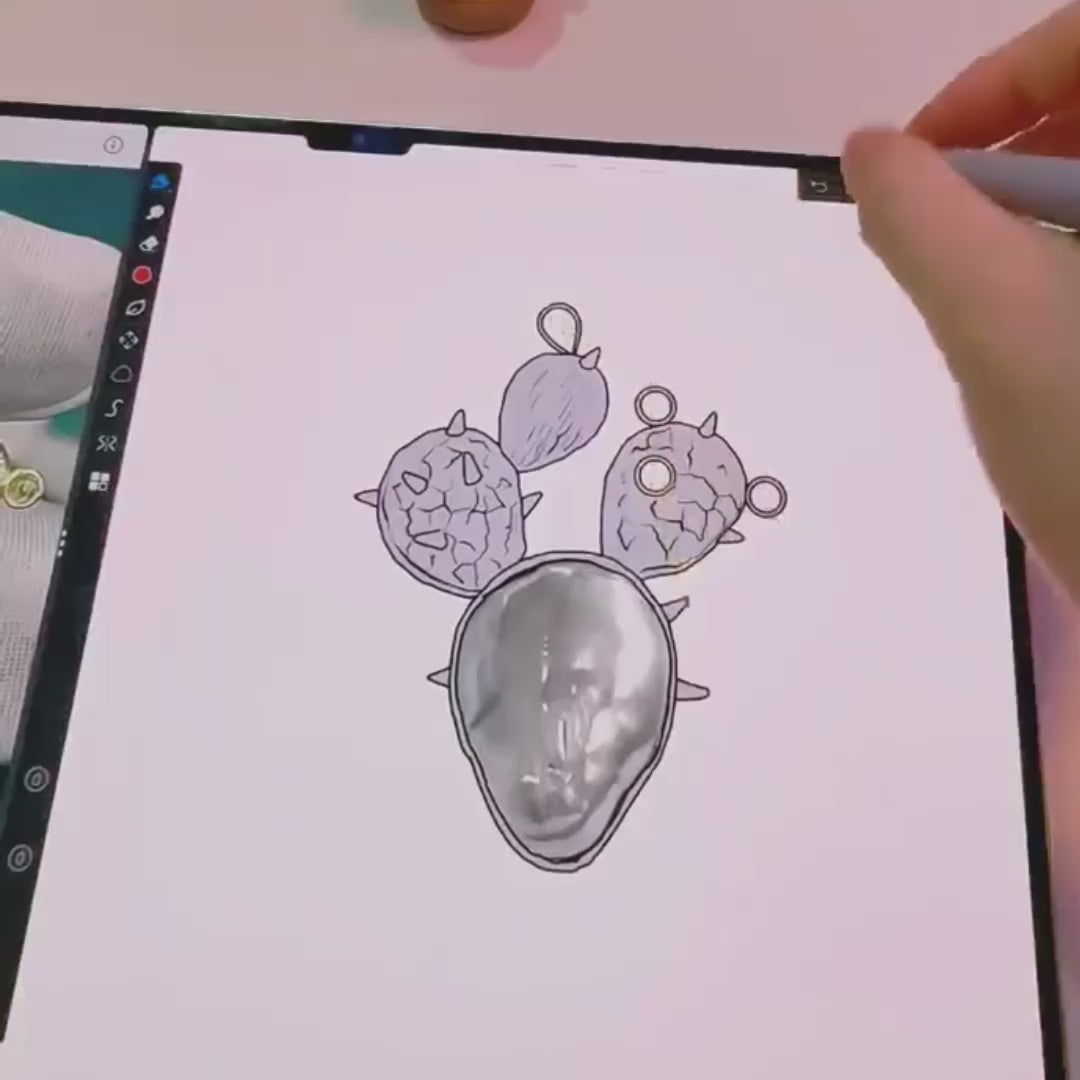 Product video: handmade silver blooming cactus brooch and convertible pendant