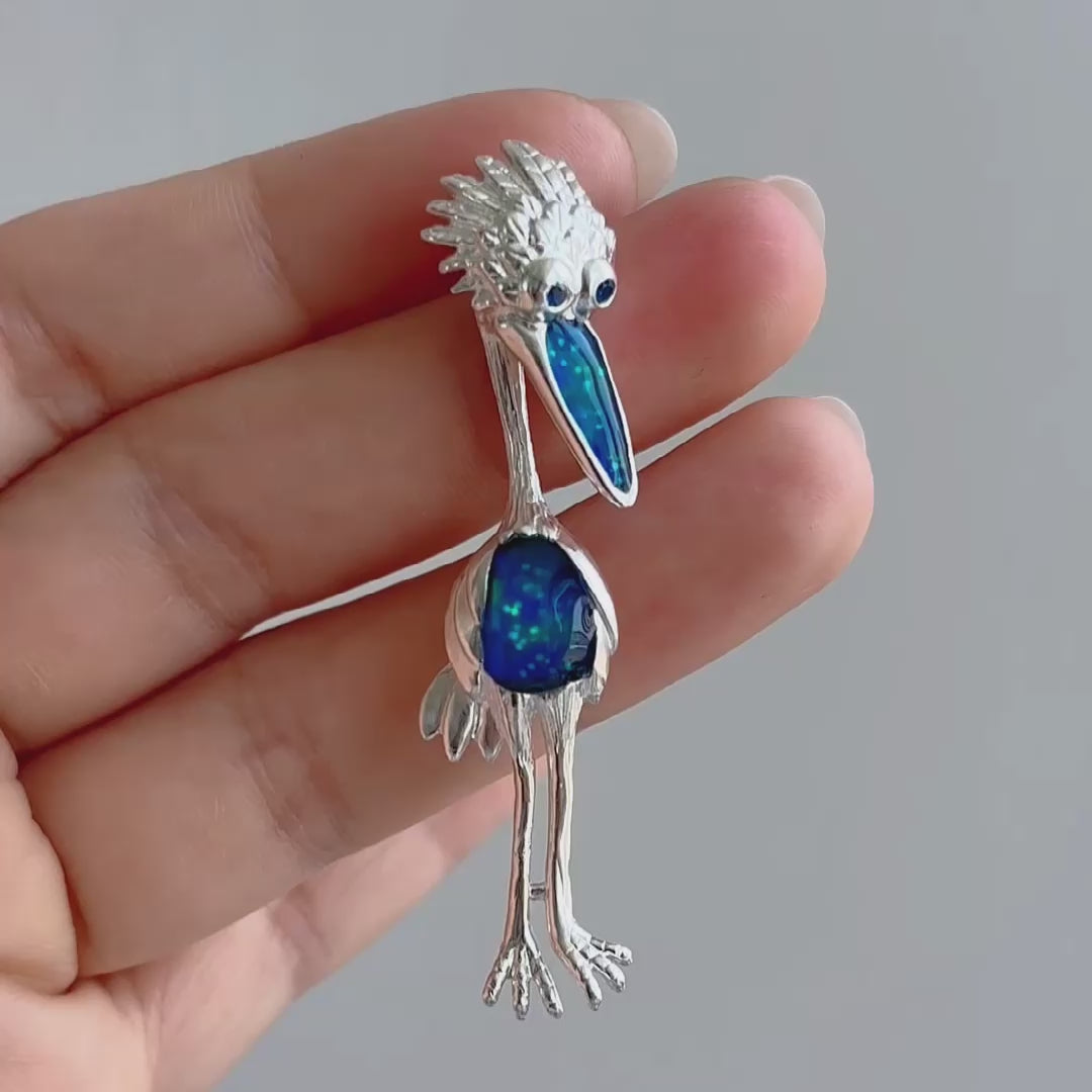 Product video: handmade silver perched owl brooch and convertible pendant